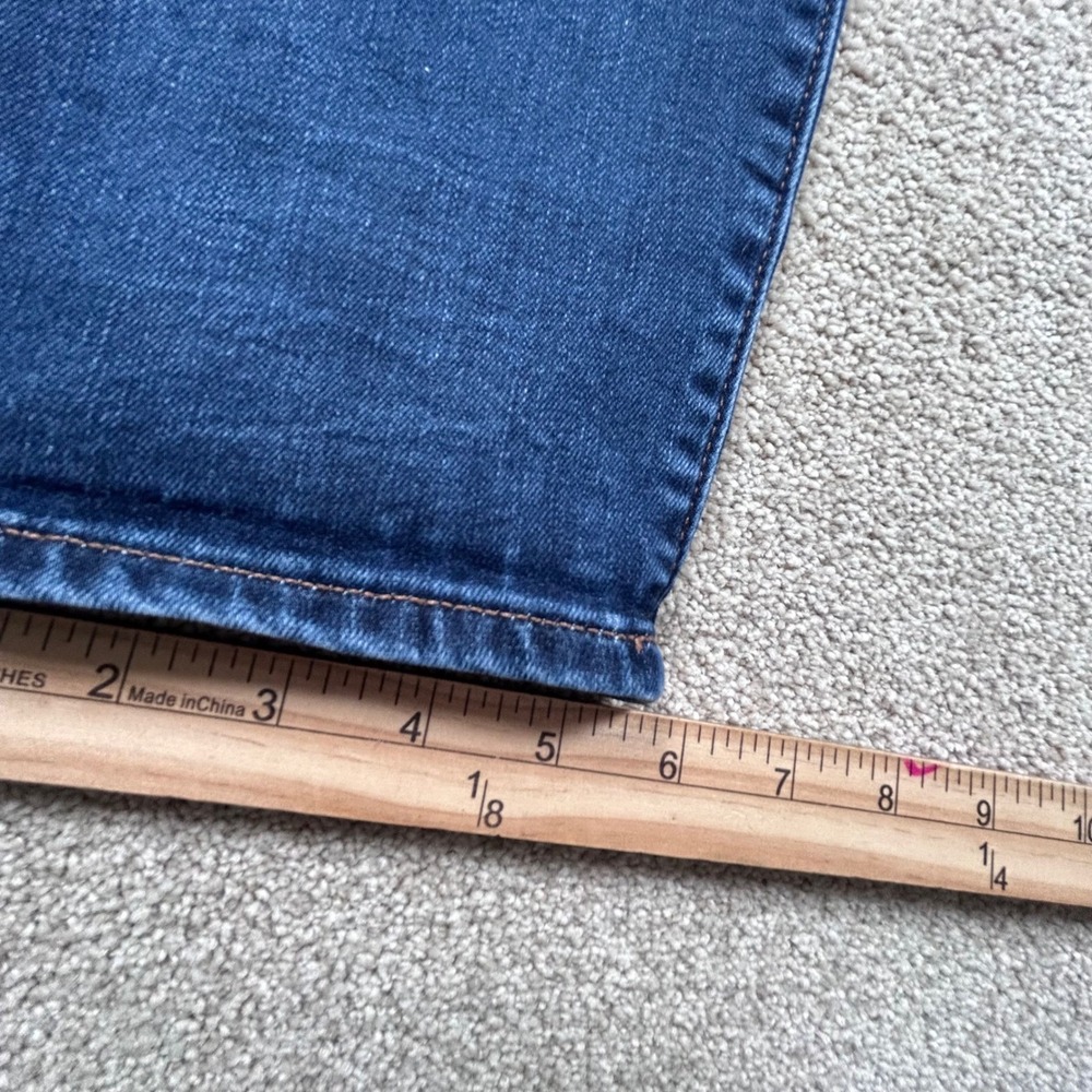 Lands' End Womens Mid Rise Pull On Skinny Jeans Jeggings Dark Wash Size 16 32 - Picture 3 of 9
